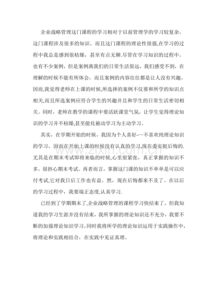 学习企业战略管理课程的感受.doc_第3页