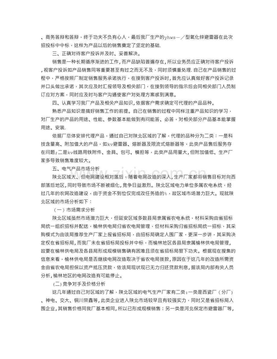 个人销售业绩工作总结资料.doc_第2页