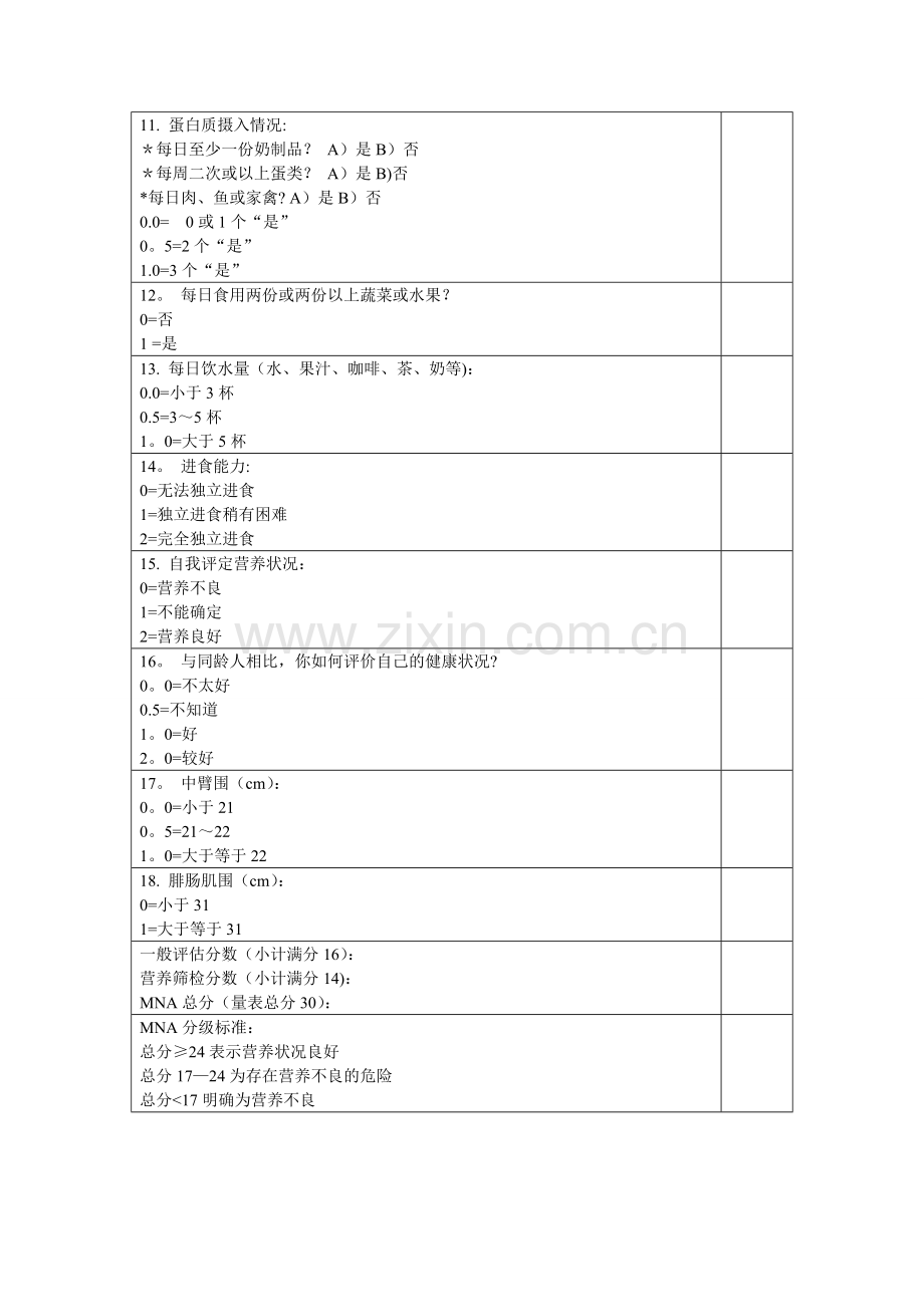 微型营养评估MNA表.doc_第2页