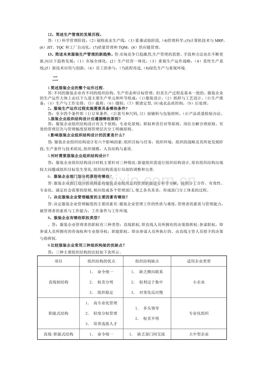 服装生产管理简答题.doc_第2页