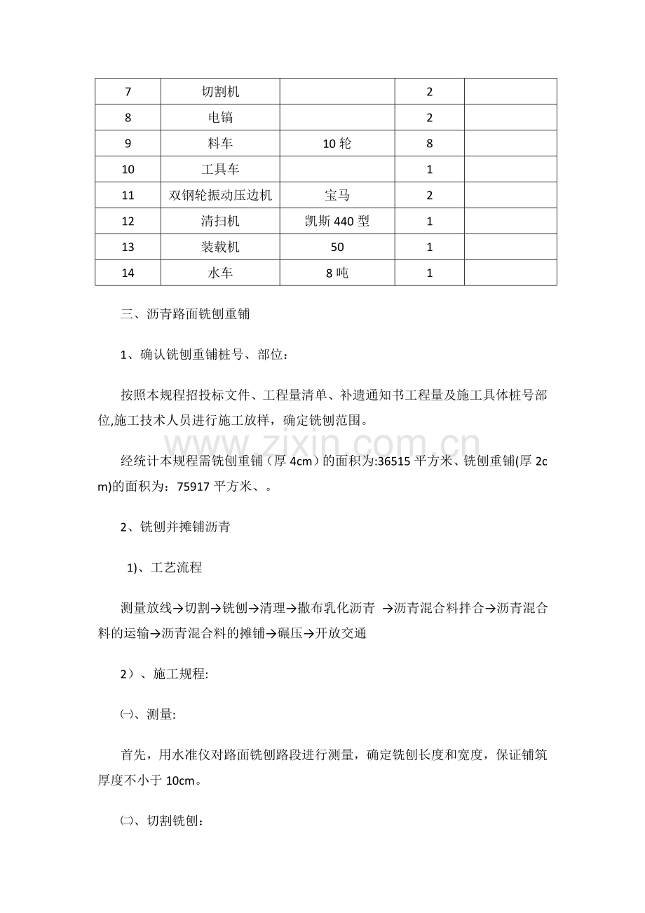 沥青路面铣刨重铺施工方案.doc_第3页