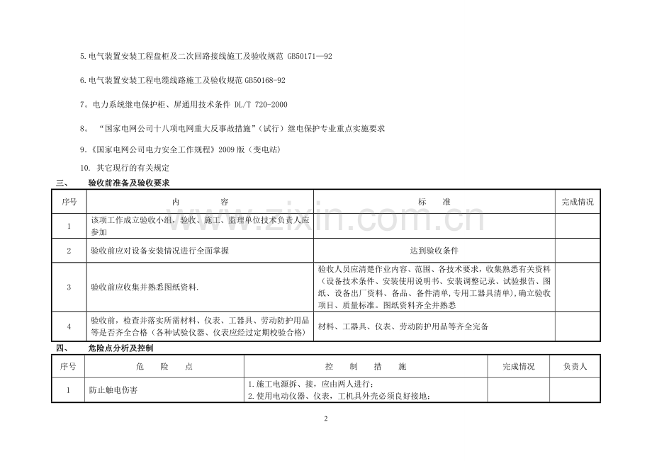 继电保护及二次回路现场验收作业指导书.doc_第2页