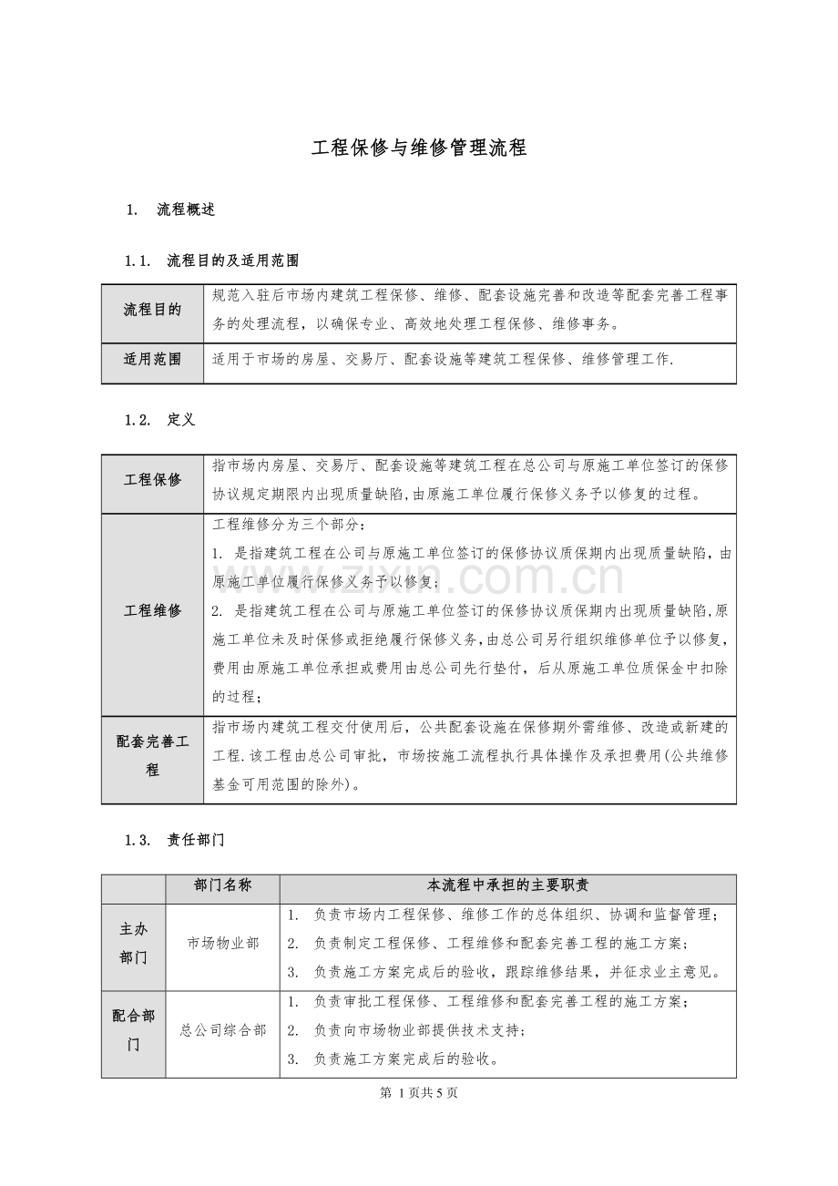 工程维保管理流程.doc_第1页