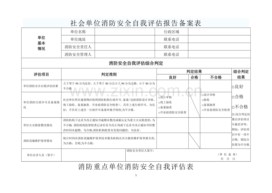 消防安全自我评估.doc_第1页