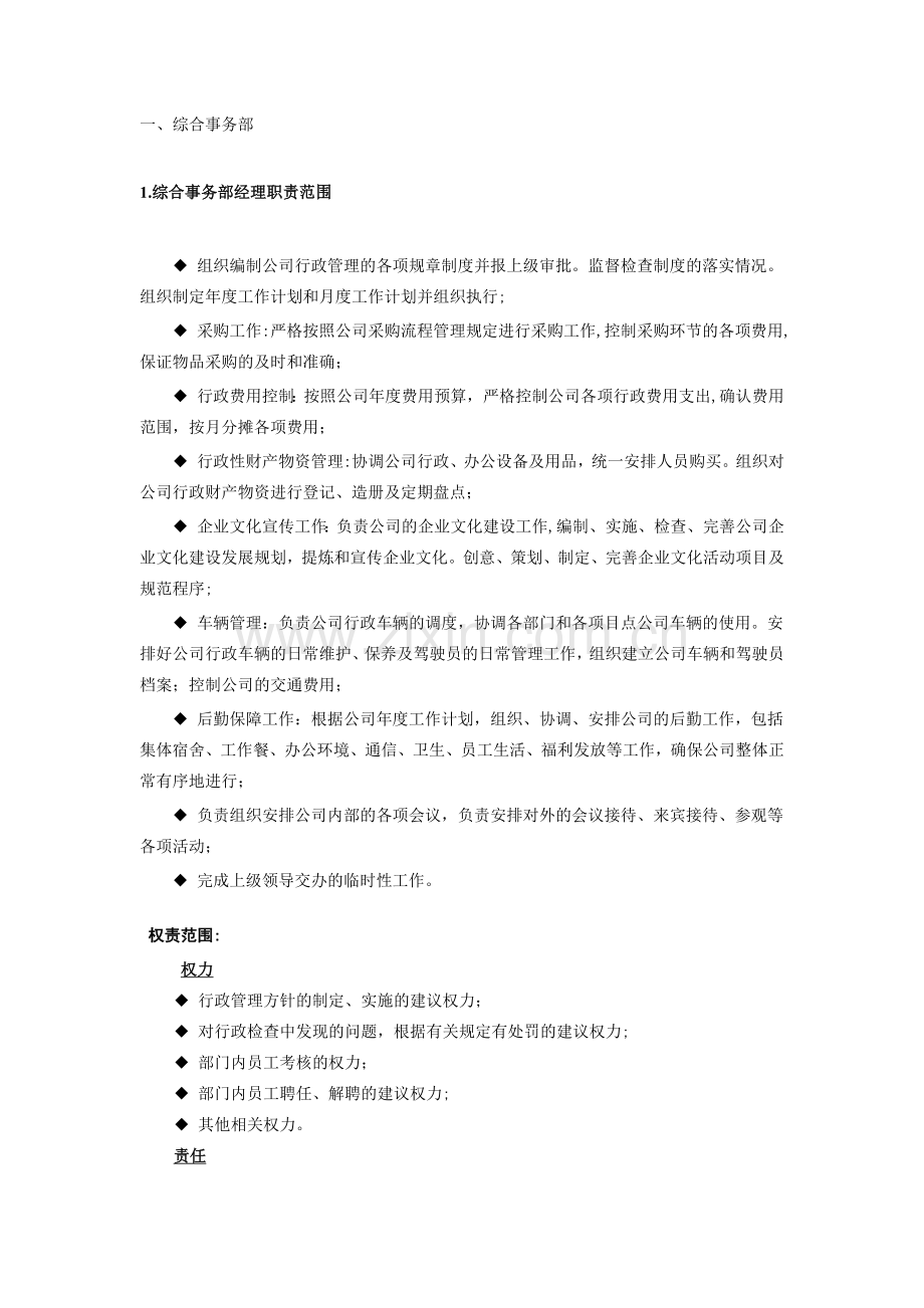 综合事务部管理制度.docx_第1页