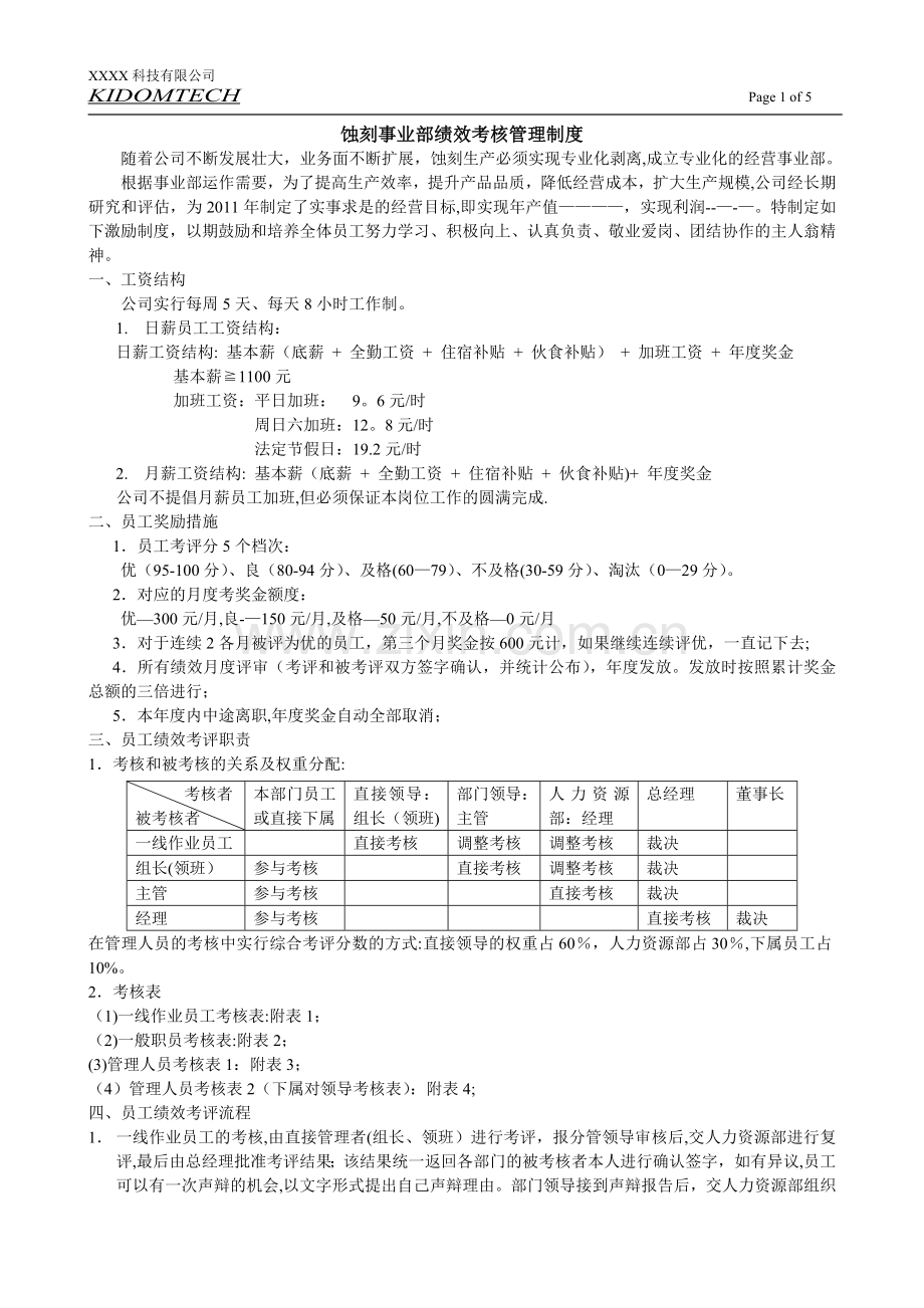 蚀刻事业部绩效考核管理制度.doc_第1页