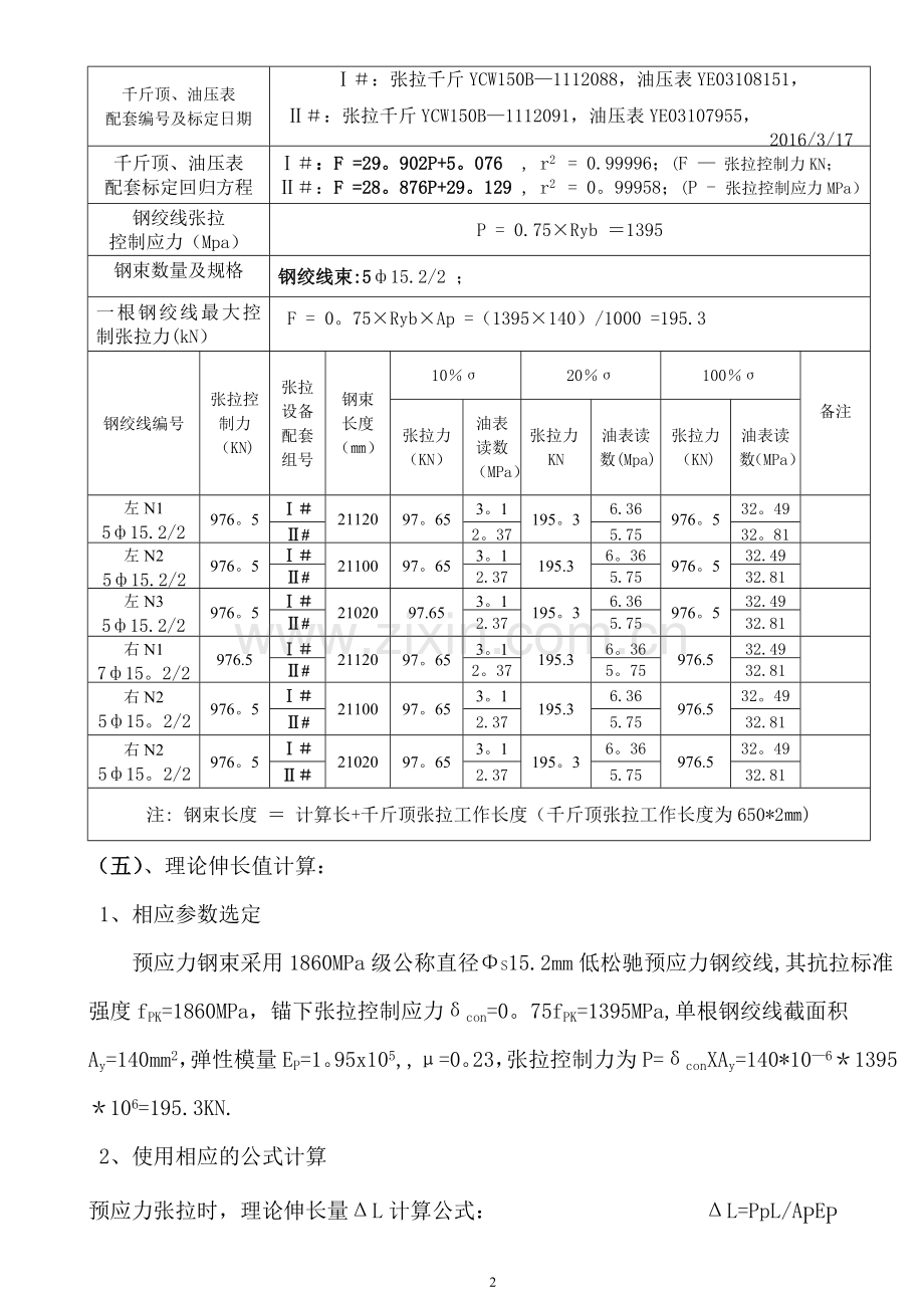 桥梁工程--后张法空心板预应力张拉计算.doc_第2页