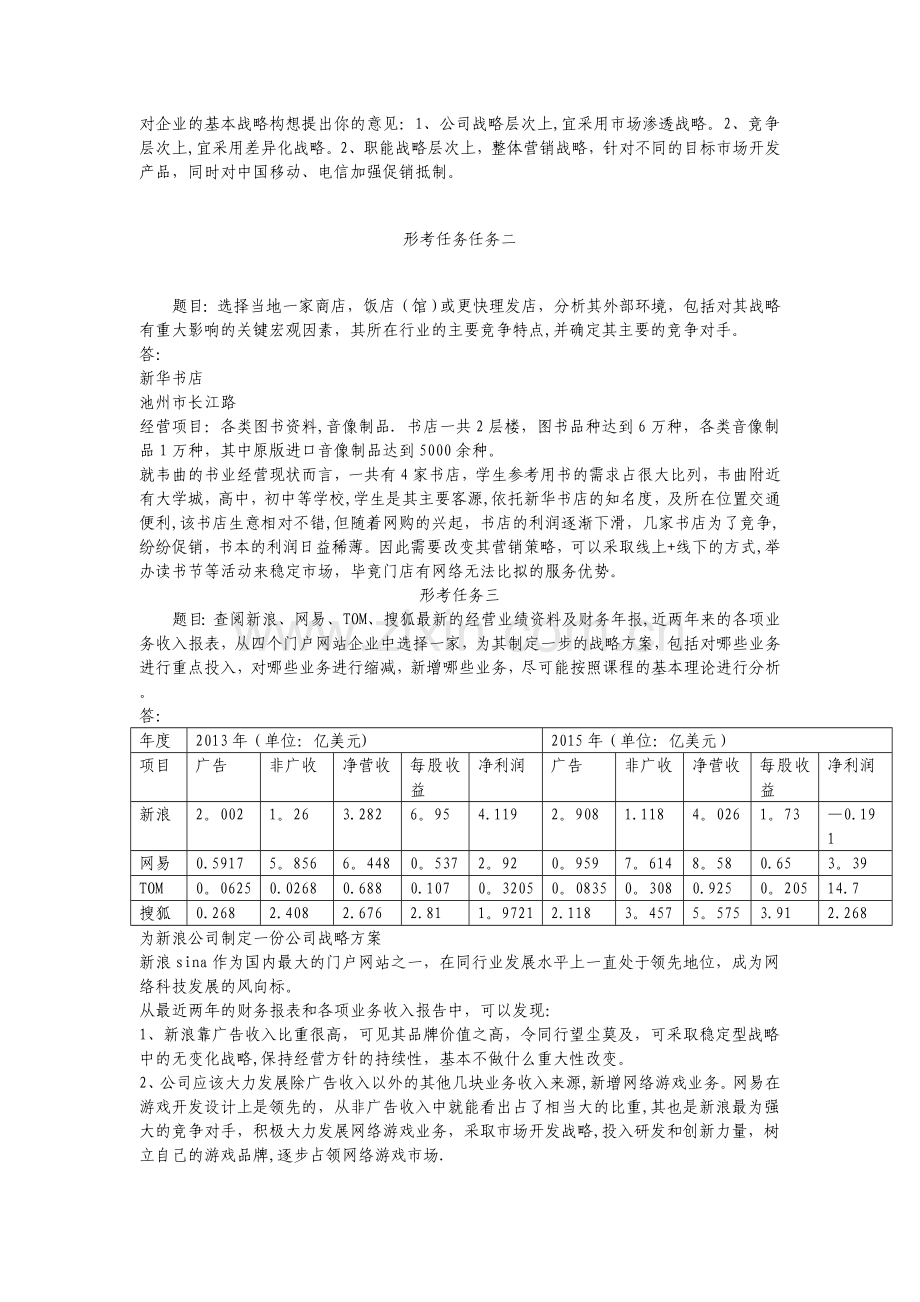 电大企业战略管理形考作业1-4.doc_第2页