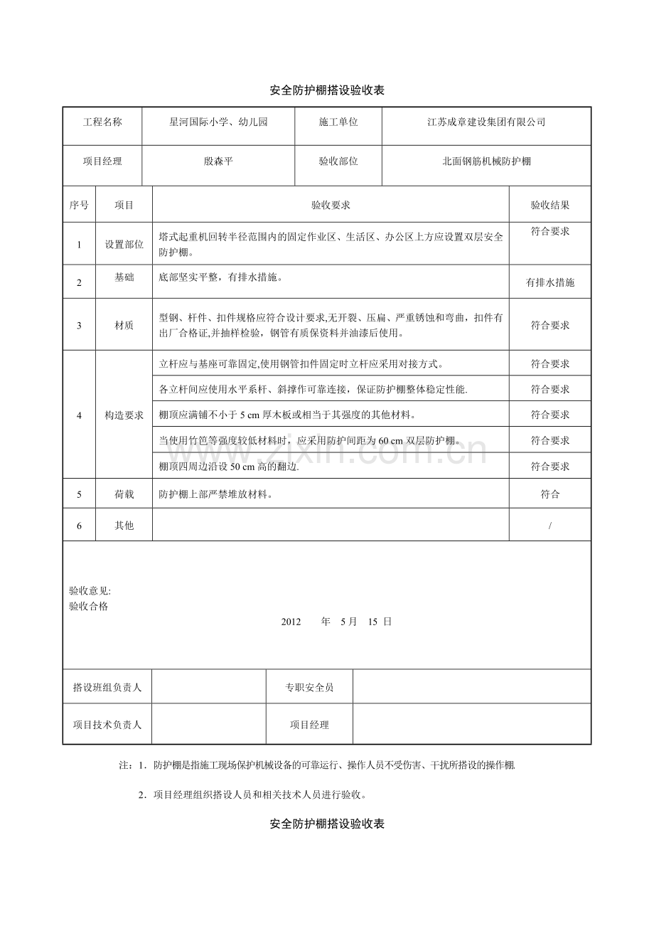 安全防护棚搭设验收表.doc_第3页