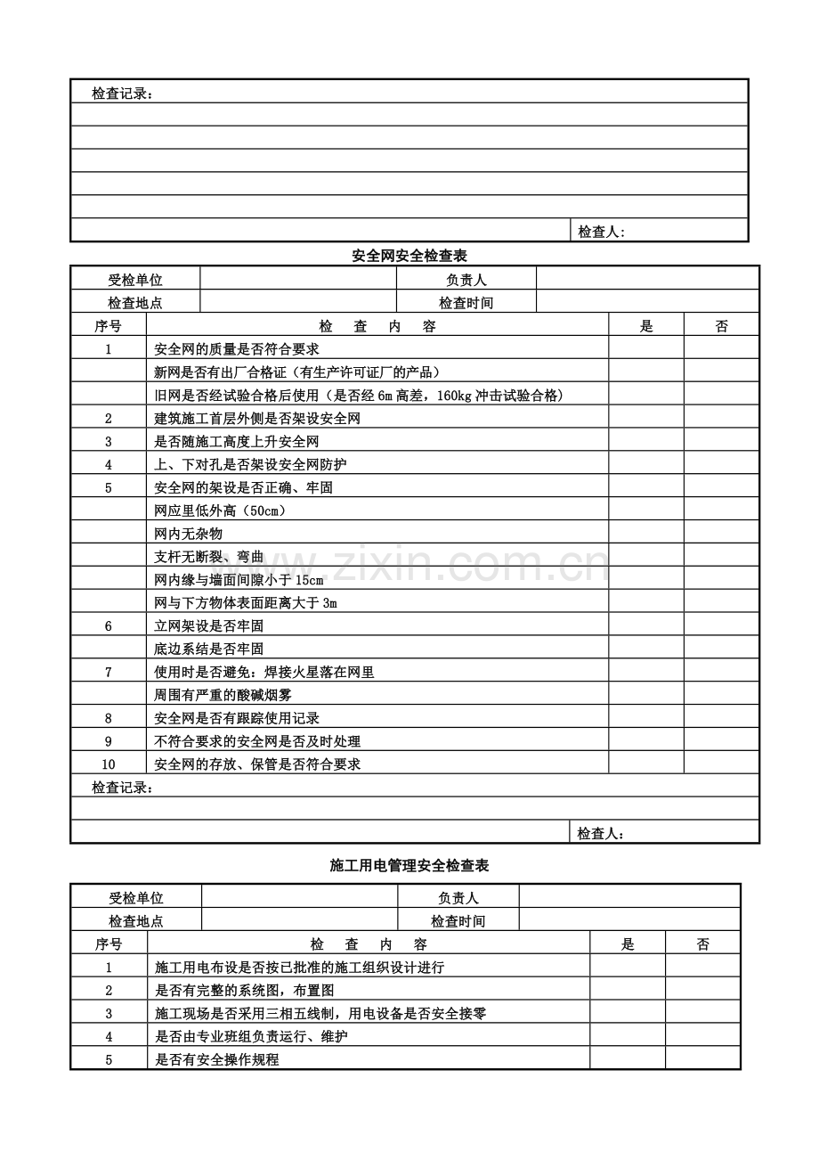 个人防护用品安全检查表.doc_第3页