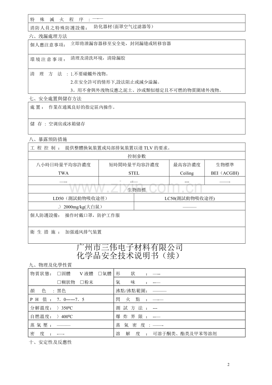 深圳-LB-021化学品安全技术说明书.doc_第2页