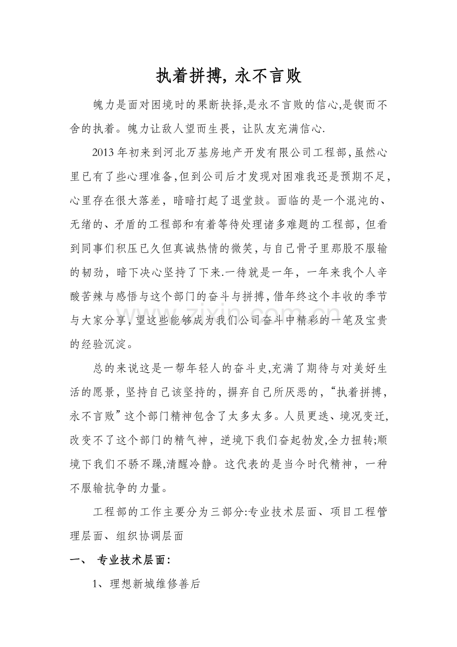 工程部副总年终总结.doc_第1页