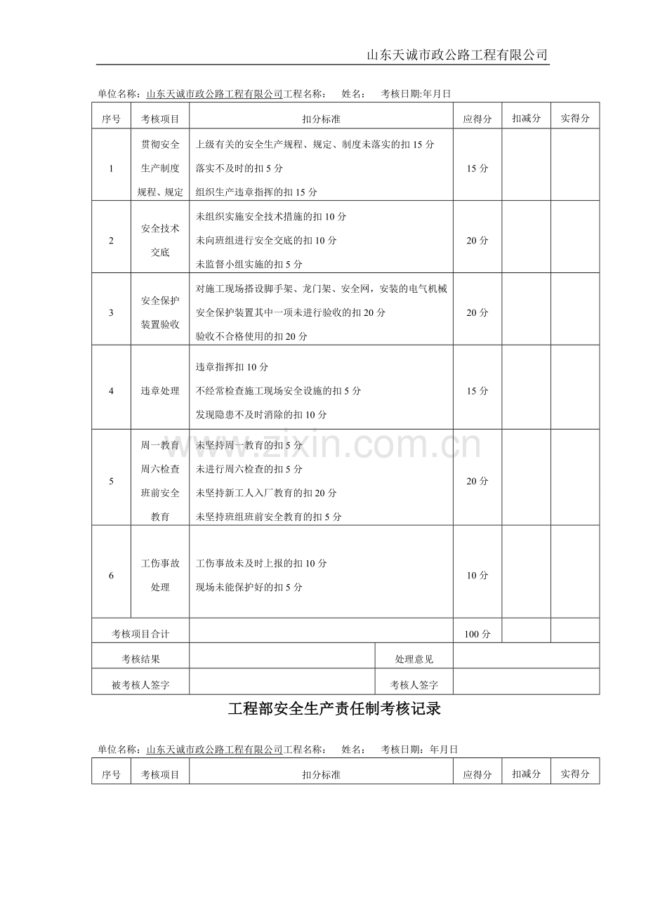 安全生产考核及奖惩记录.doc_第3页