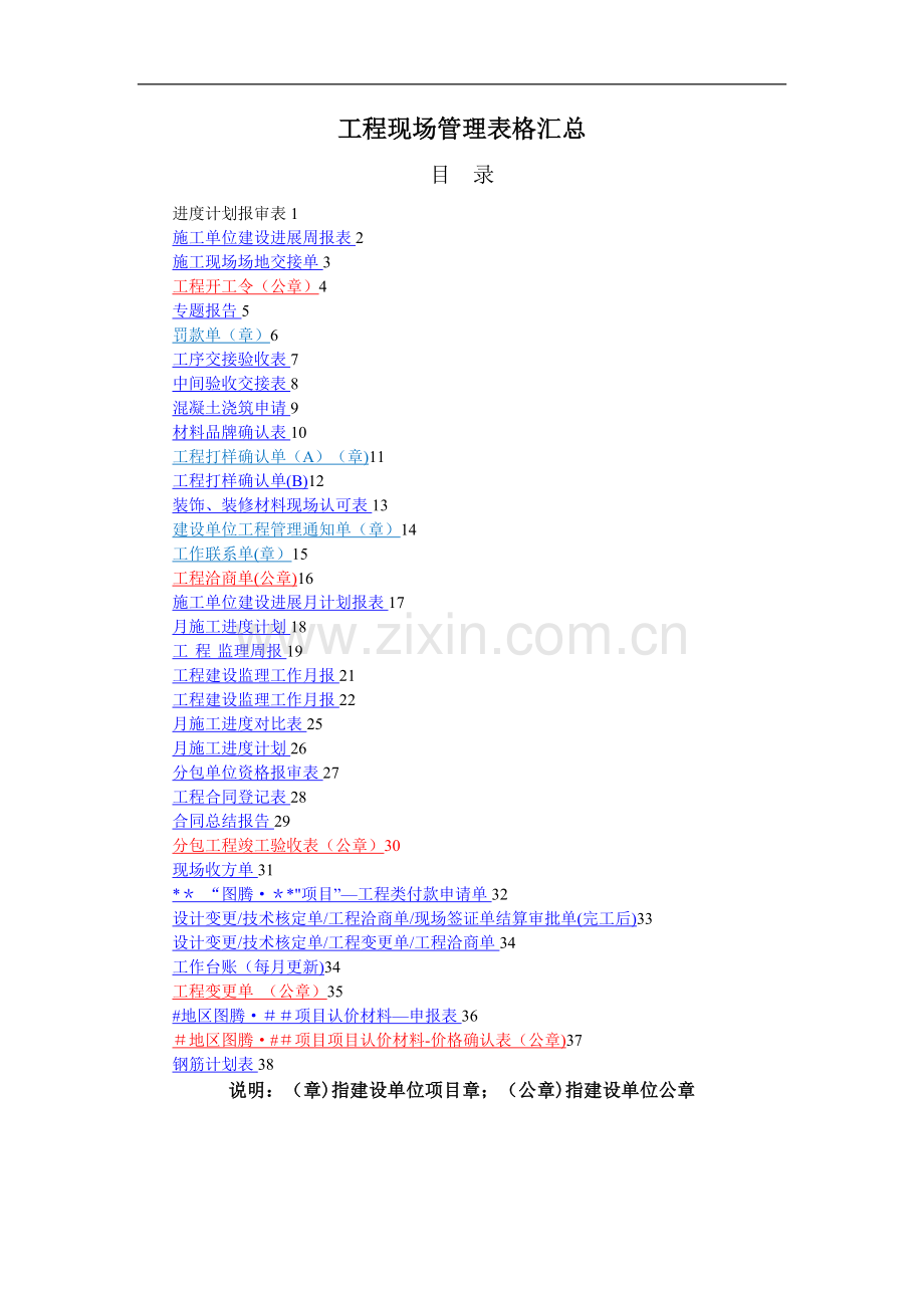 工程现场管理表格汇总2015.6.doc_第1页