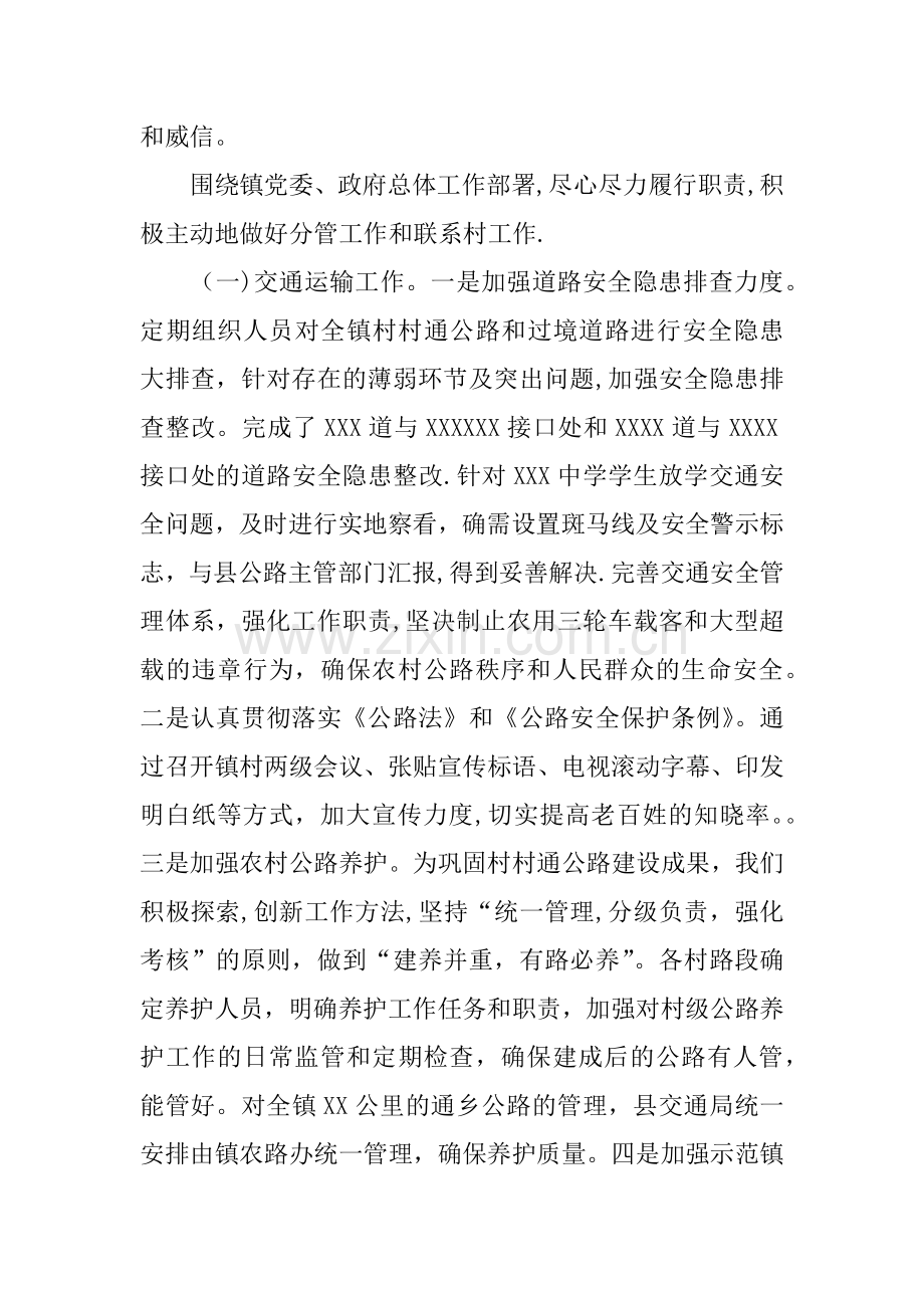 乡镇副镇长个人述职述廉报告.docx_第3页