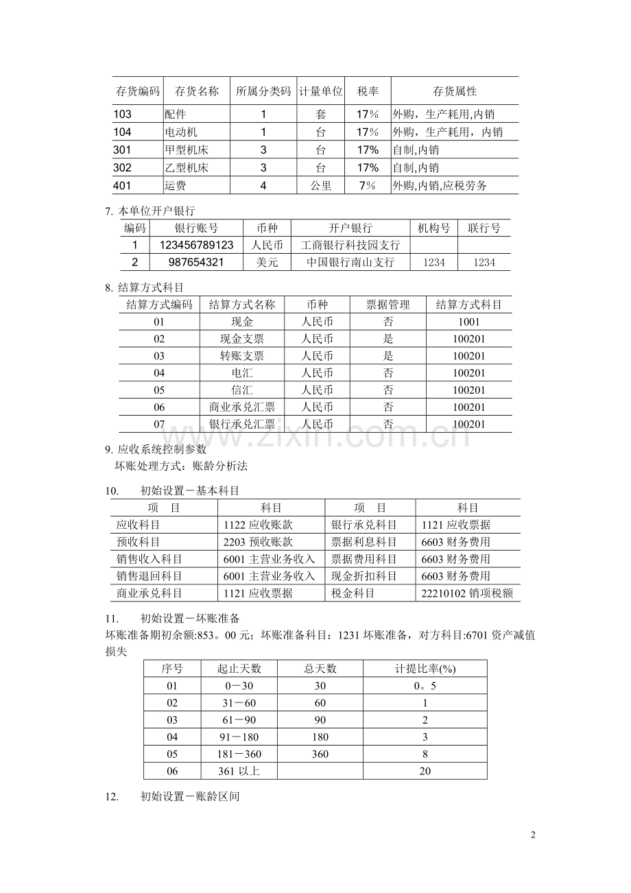 实验7-应收款管理系统初始化.doc_第2页