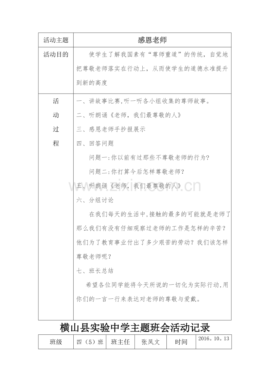 班级主题班会活动记录表.doc_第3页