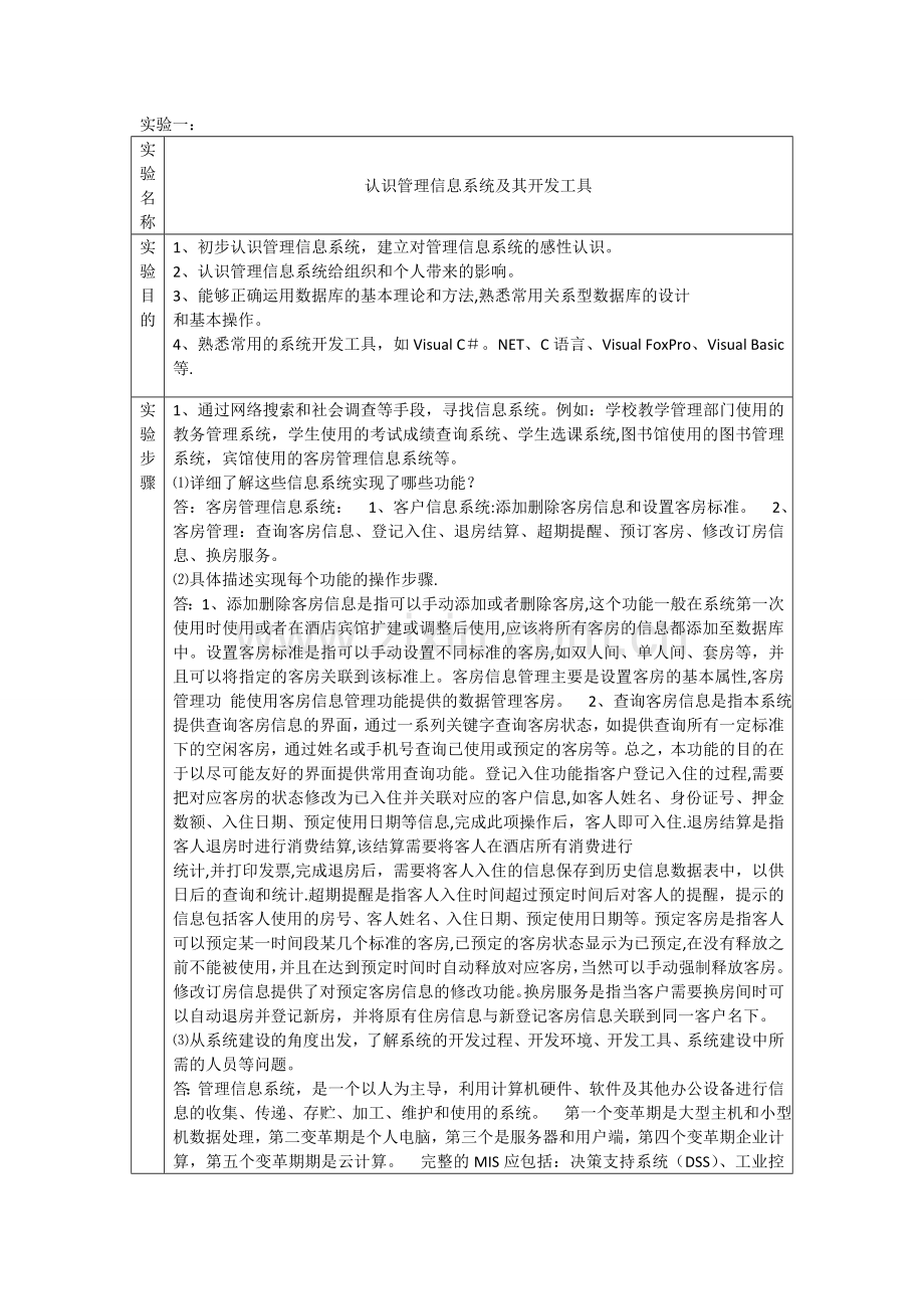 管理信息系统实验报告答案.doc_第1页