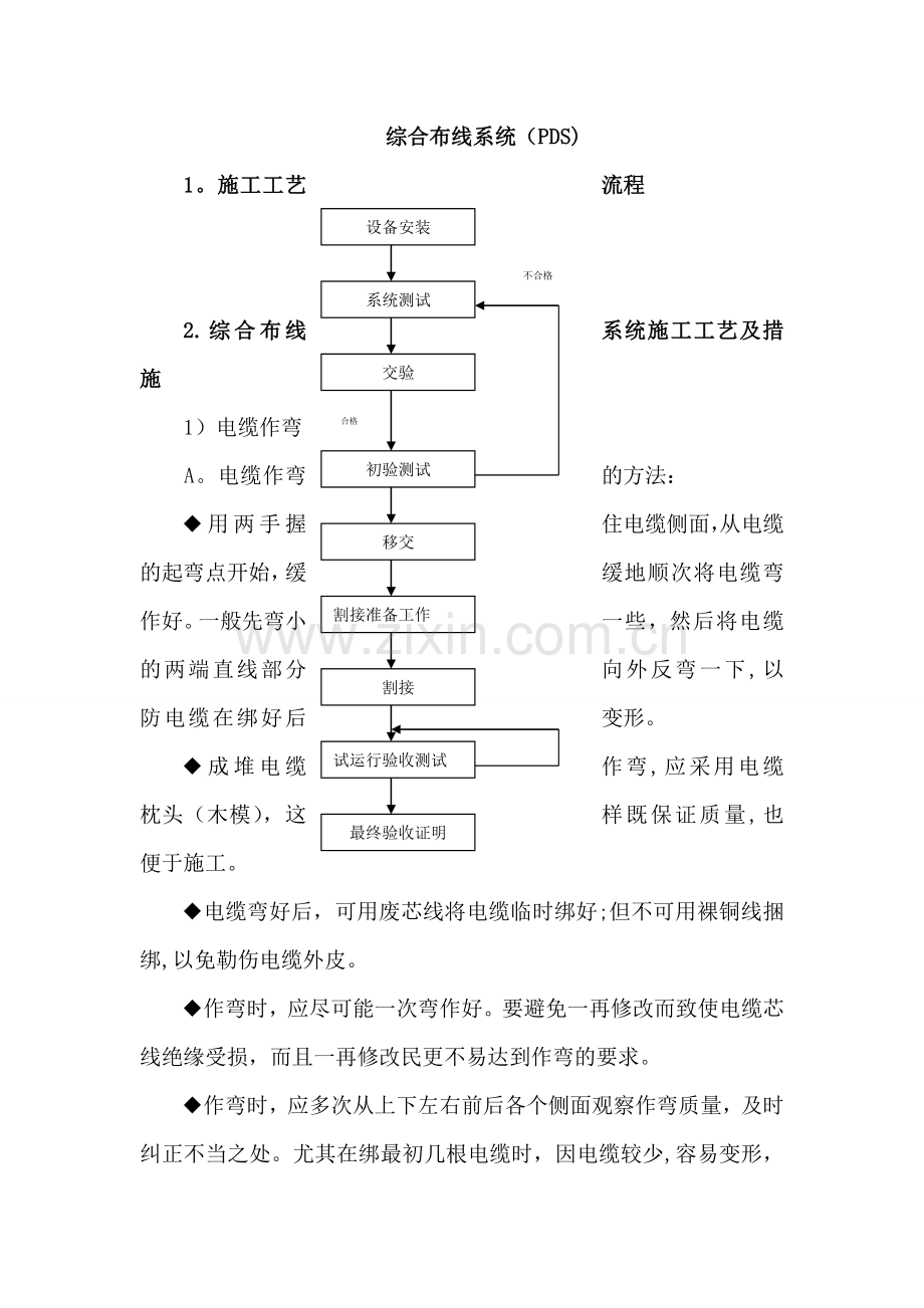 综合布线系统施工工艺流程.doc_第1页