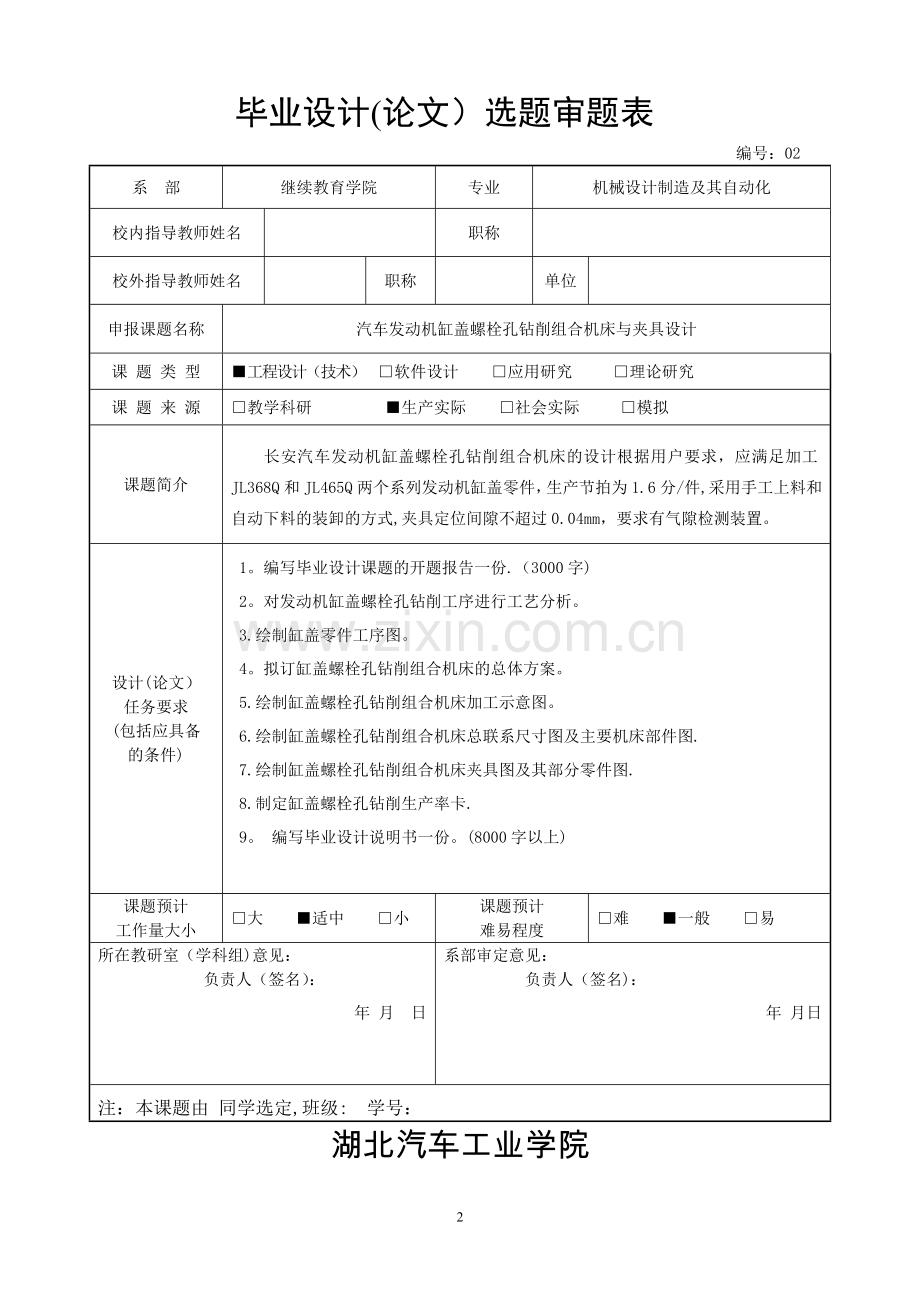 毕业设计选题审题表范例.doc_第2页