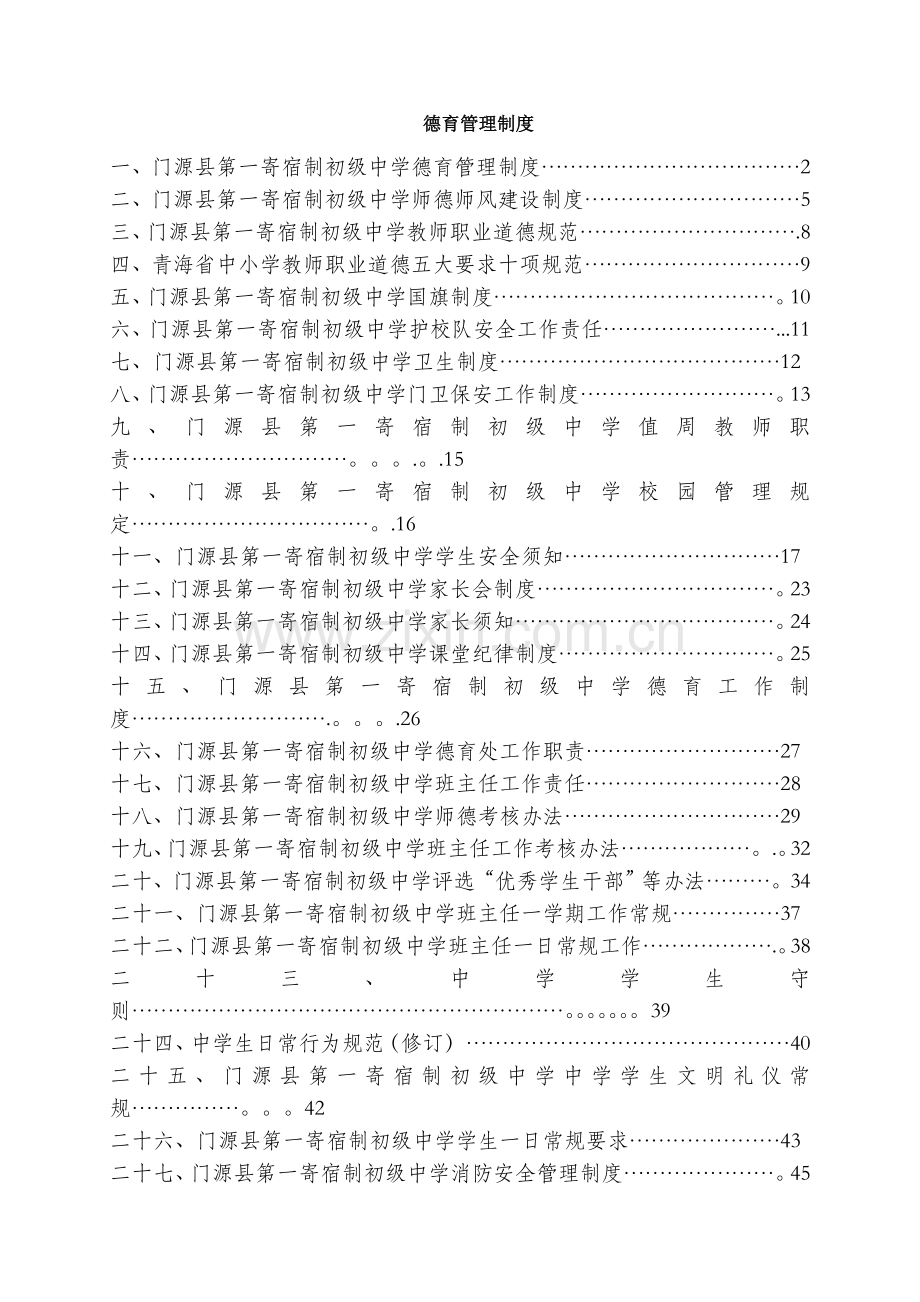 德育管理制度汇编(已改).doc_第1页