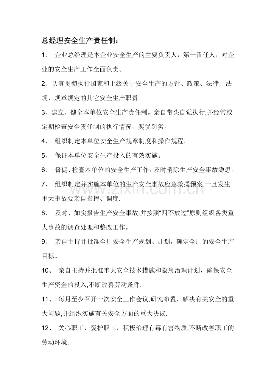 总经理安全生产责任制.doc_第1页