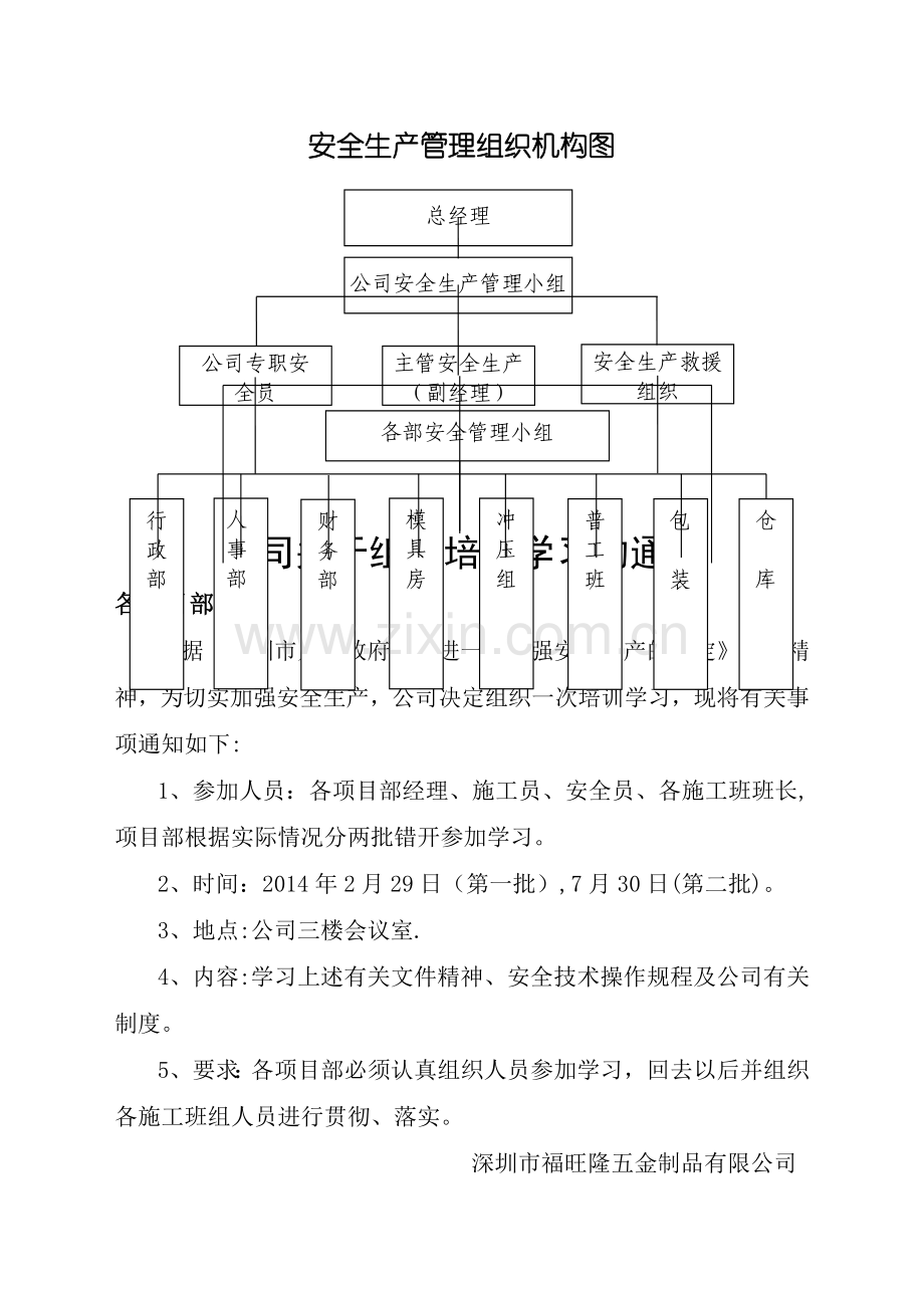 安全生产管理组织机构图61004.doc_第1页