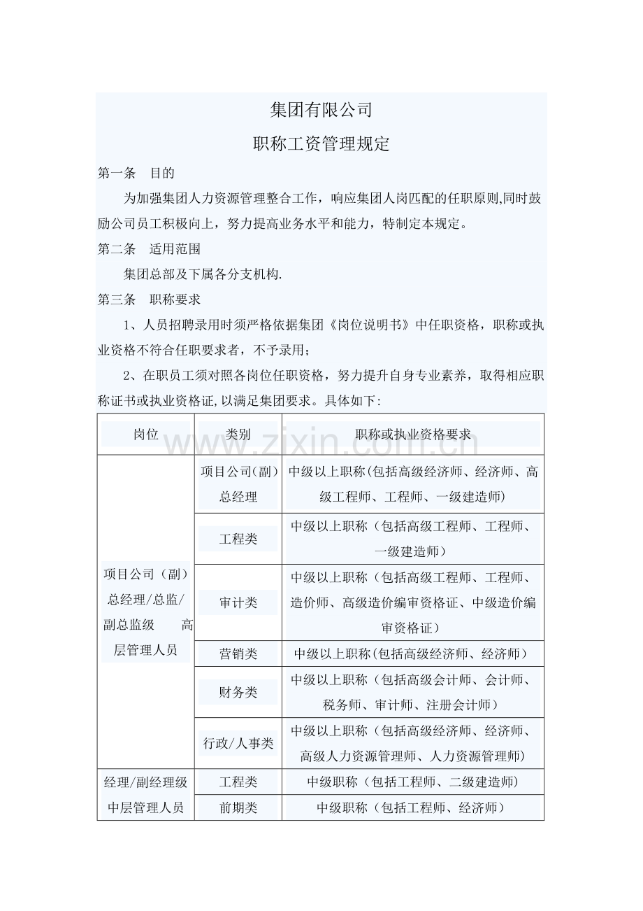 职称工资管理规定.doc_第1页