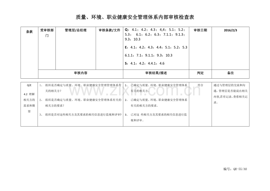 管理层内审检查表.doc_第2页