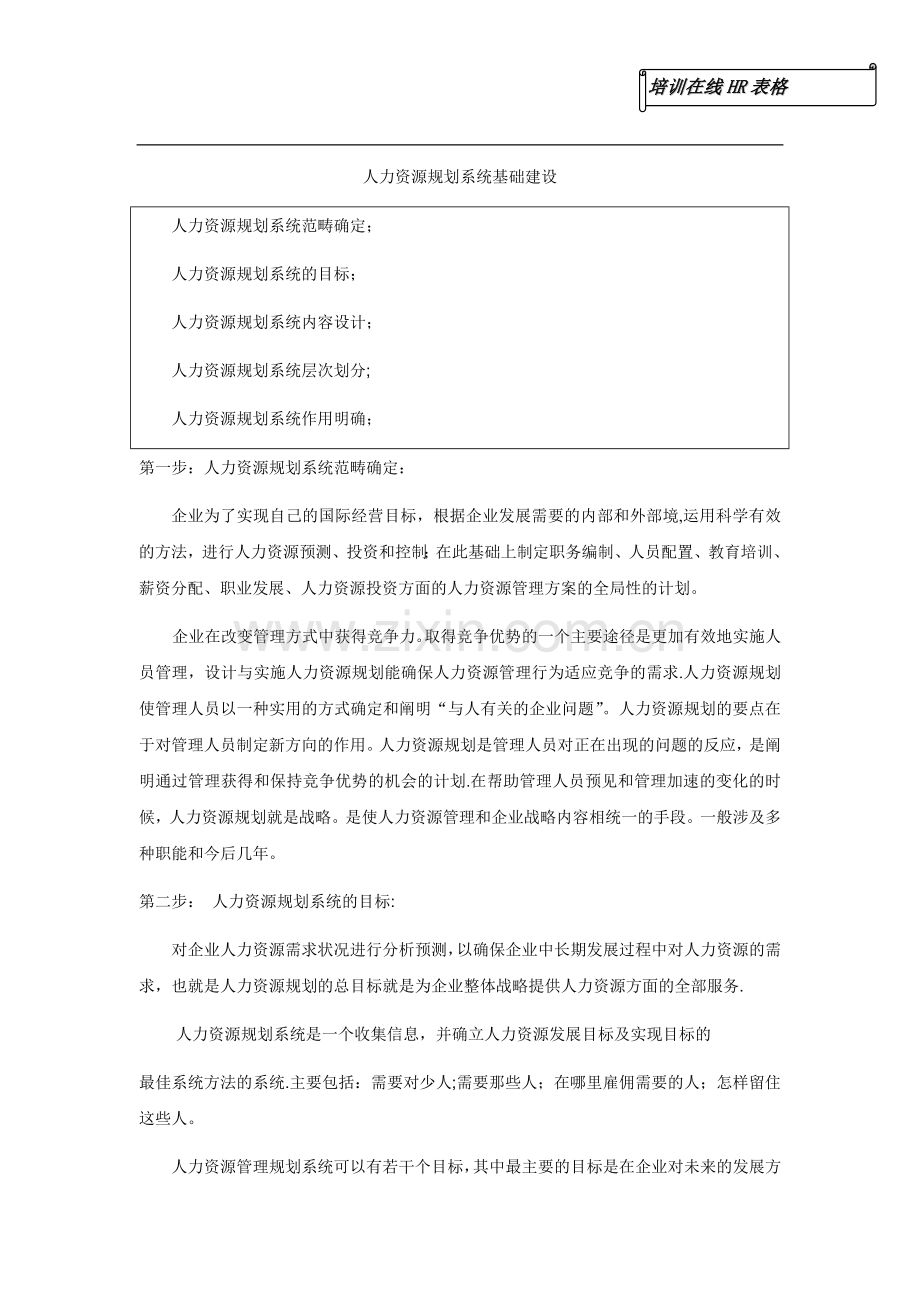 人力资源规划系统基础建设.doc_第1页