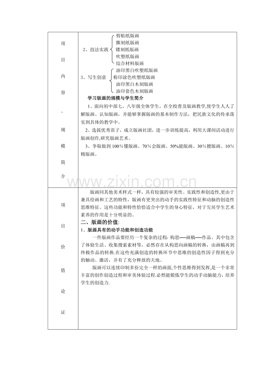 丰南区中小学美术特色项目申报书.doc_第3页