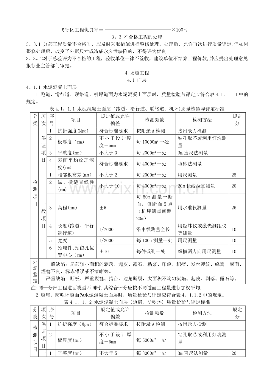 民用机场飞行区工程质量验收评定标准MH5007-2000.doc_第3页