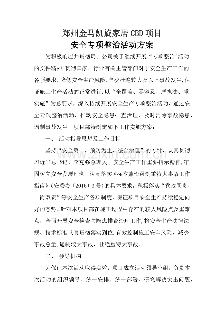 安全专项整治活动方案.doc_第1页