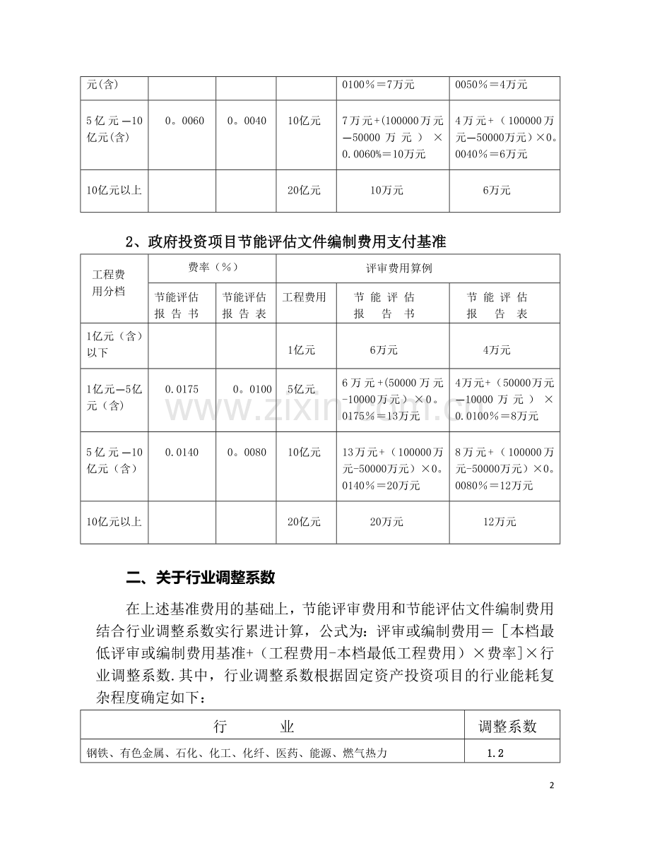 上海市节能评审和节能评估文件编制费用收费标准.doc_第2页