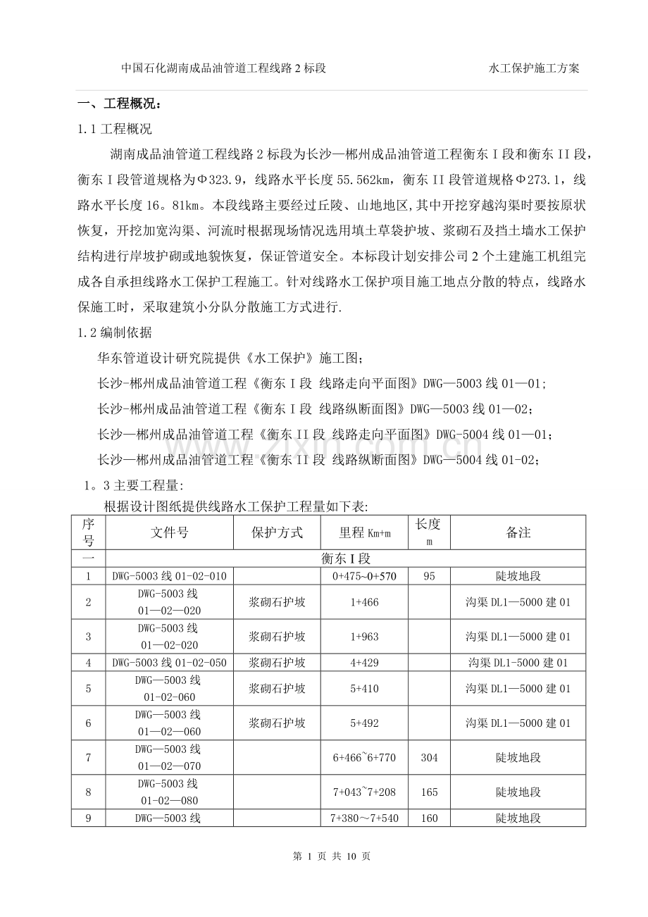 水工保护施工方案.doc_第1页