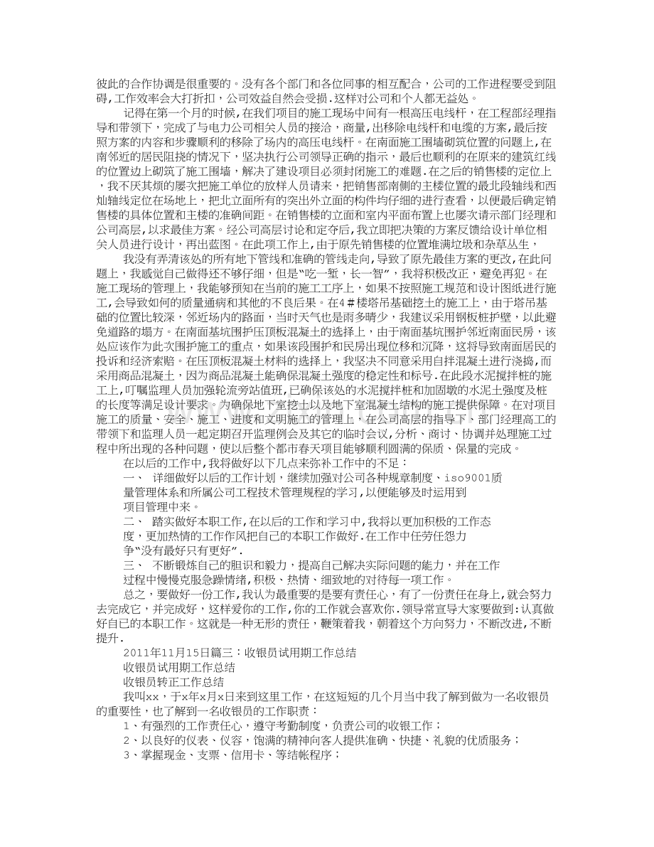 房地产收银员试用期工作总结.doc_第2页