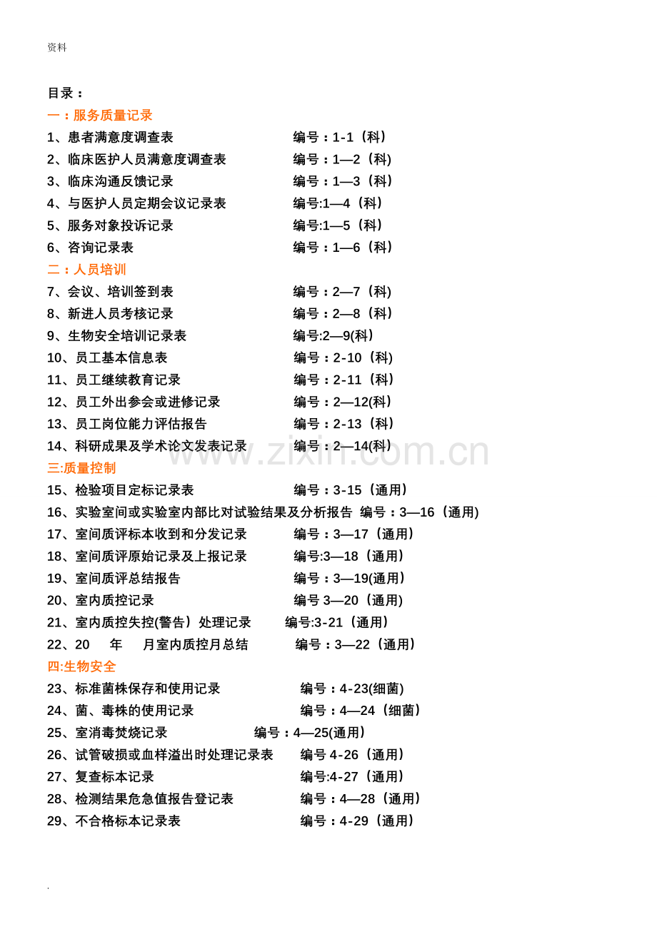 检验科各种通用记录表格.doc_第1页