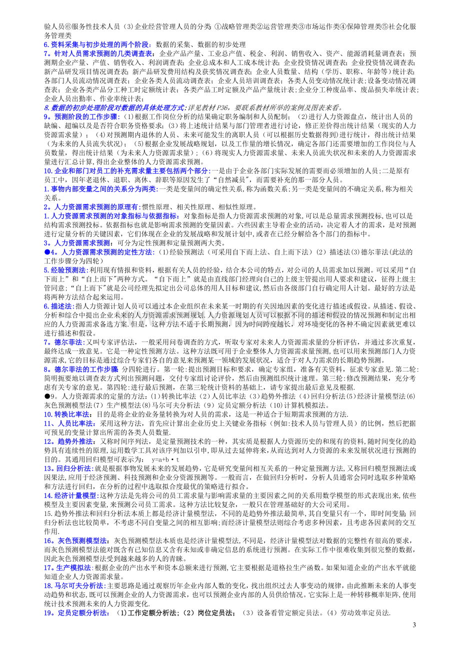 人力资源管理师-新教材-第一章-人力资源规划学习要点.doc_第3页