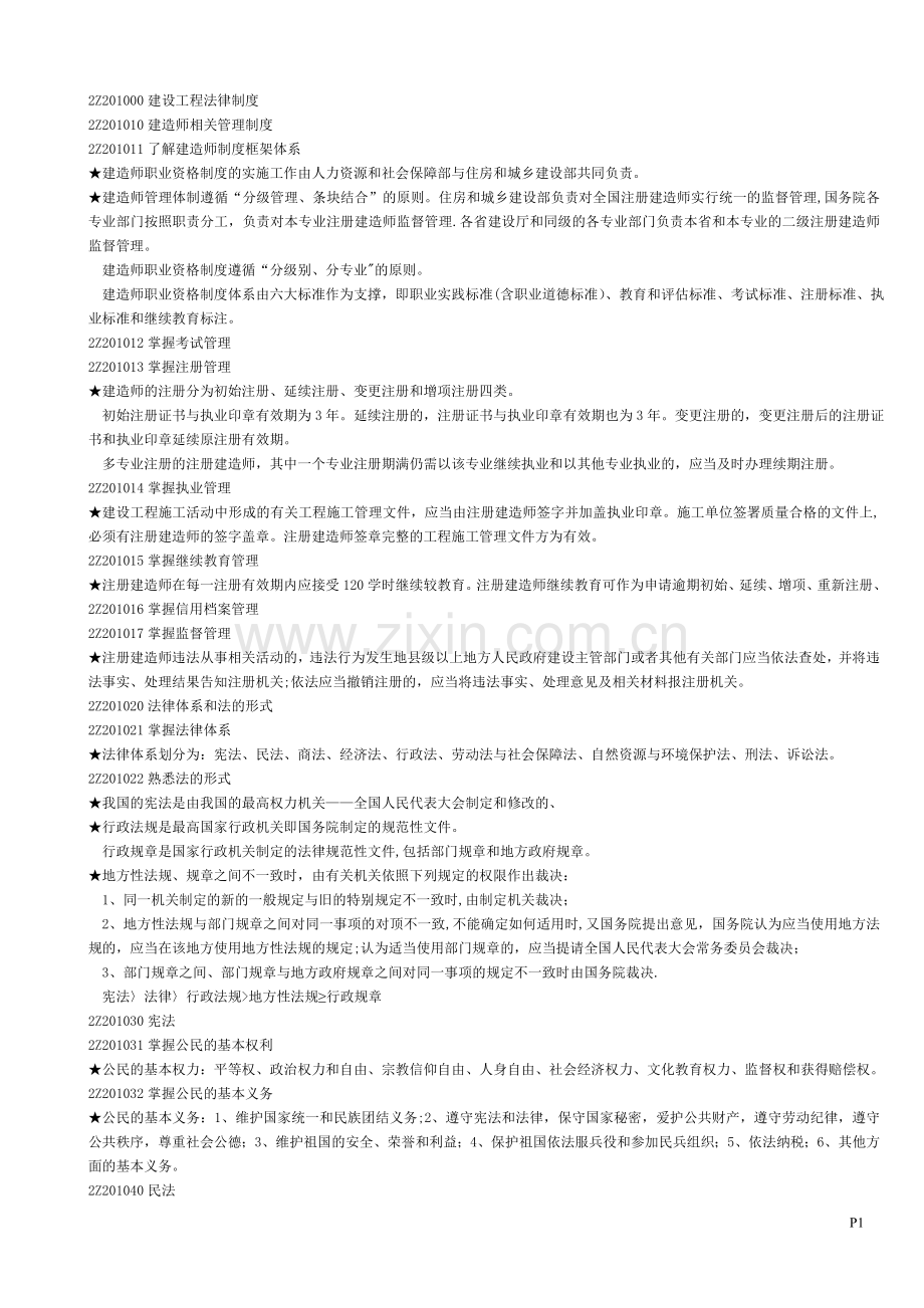 二级建造师-----建设工程法规及相关知识复习要点整理.doc_第1页