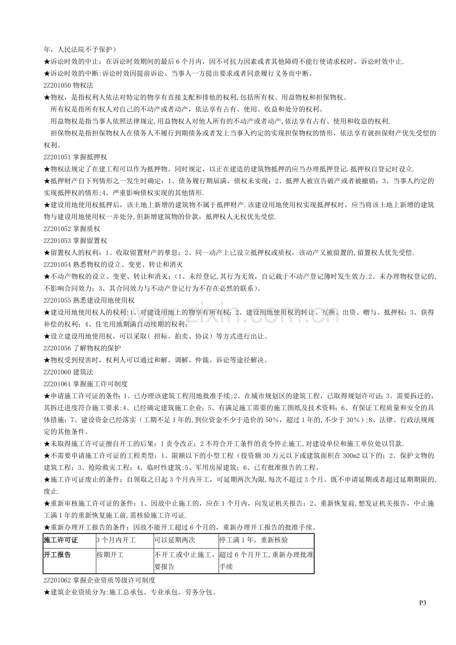 二级建造师-----建设工程法规及相关知识复习要点整理.doc_第3页