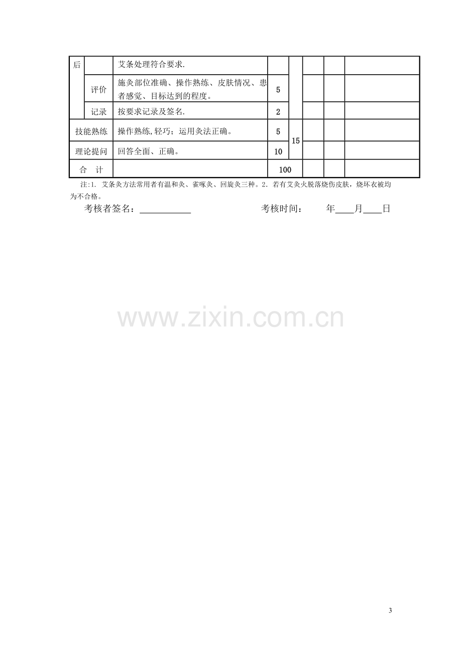 艾灸法的操作流程及考核标准.doc_第3页