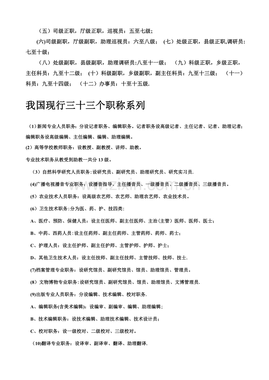 行政级别及专业技术职务系列名称和分级一览表.doc_第3页