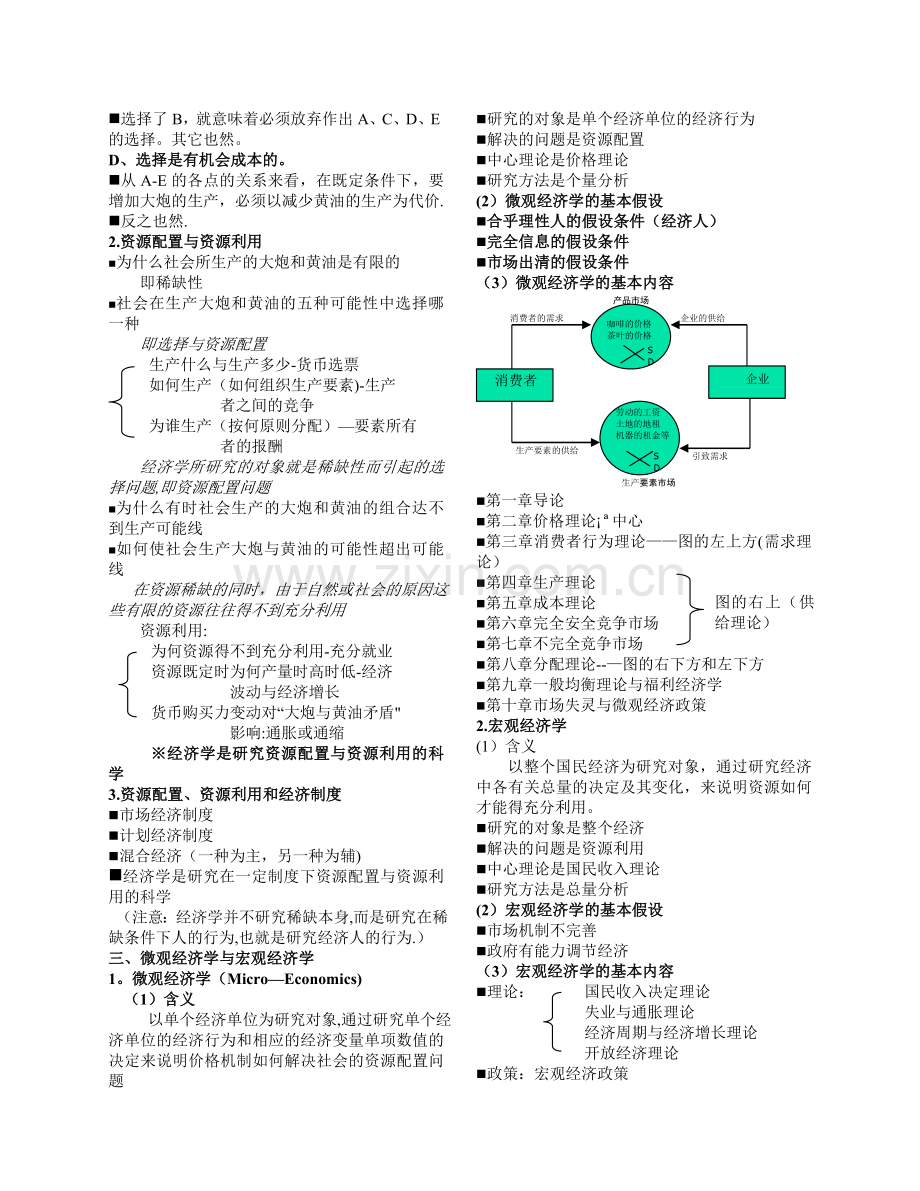 西方经济学微观经济学知识点总结.doc_第2页