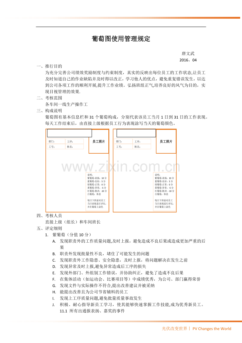 绩效考核葡萄图实行方案.docx_第1页