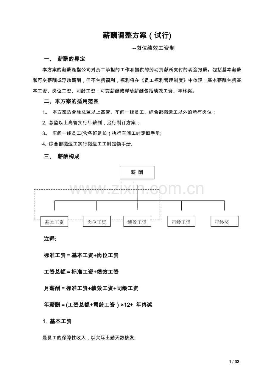 薪酬方案——资料大全.doc_第1页