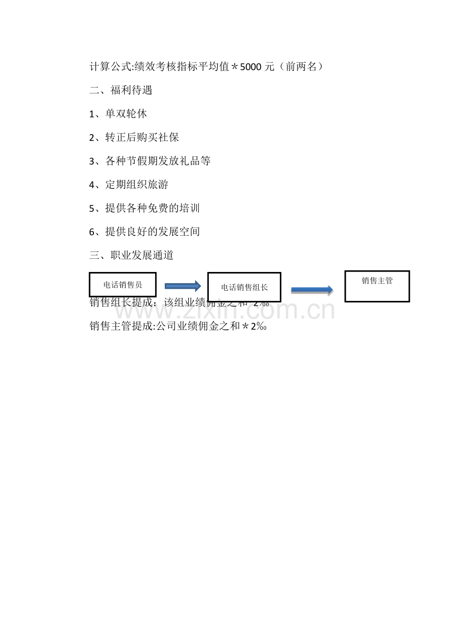 电话销售代表薪资福利标准.docx_第3页