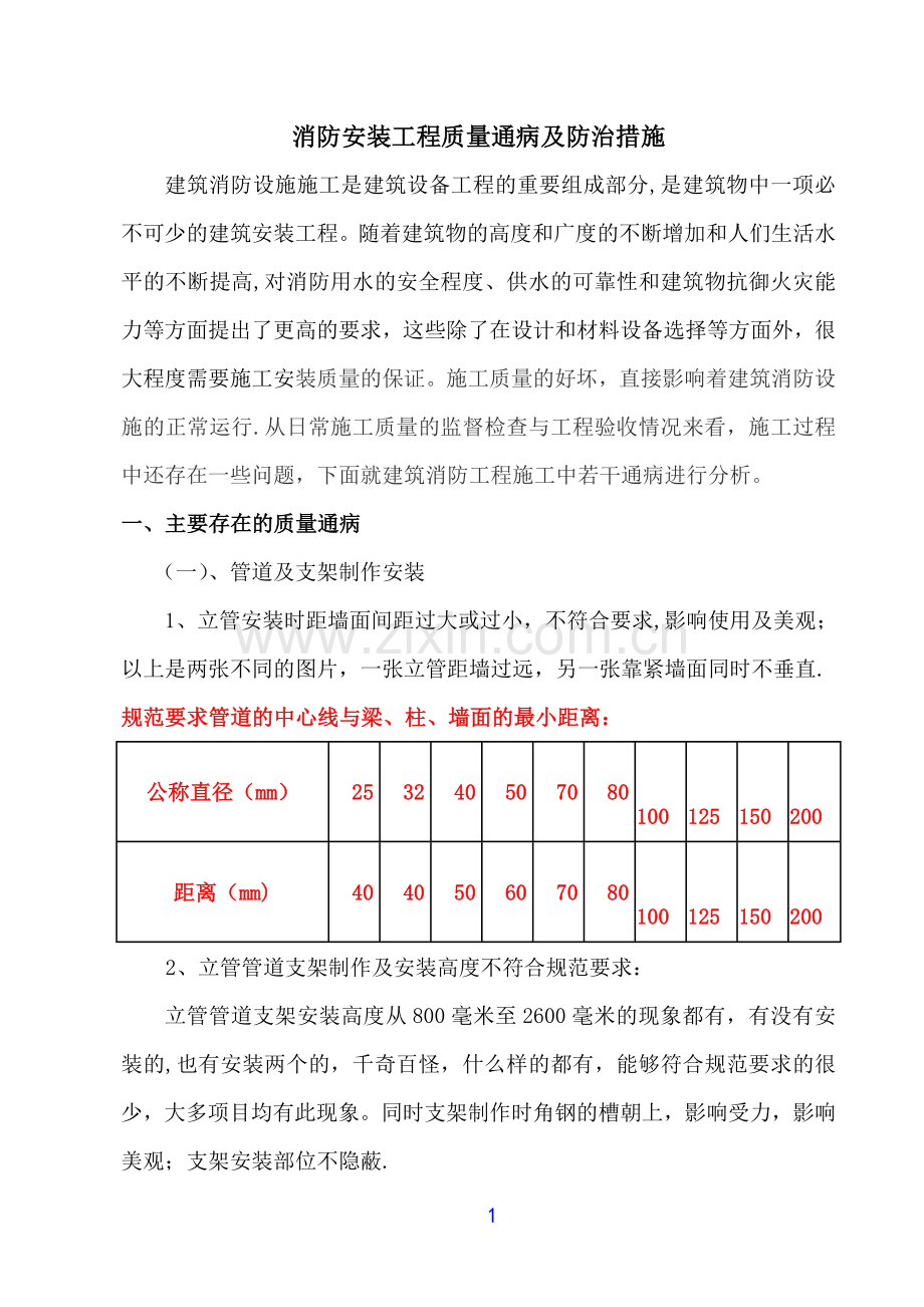 消防安装工程质量通病及防治措施.doc_第1页