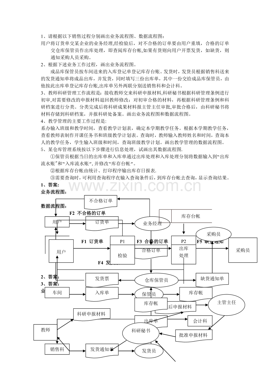 管理信息系统画图练习题及答案.doc_第1页