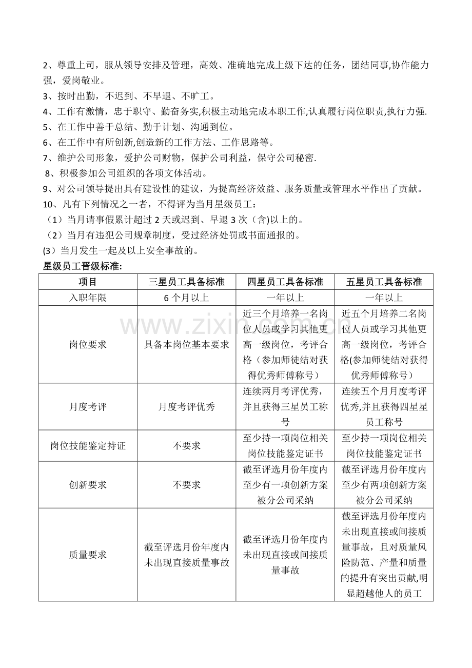 星级员工评选管理考核办法.docx_第2页