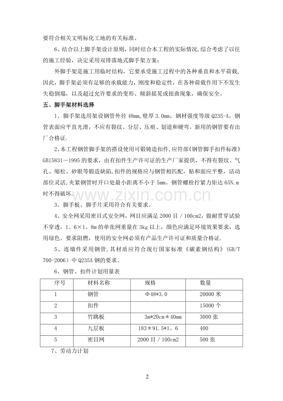 落地脚手架专项施工方案(外立面整治).doc_第3页